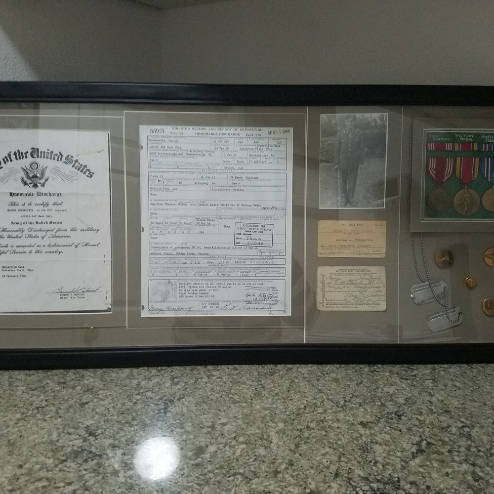 The Frame Artist - Army Discharge 1945 - Framing Near Me - Arroyo Grande, California