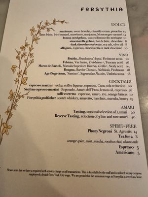 Menu photo 5 Forsythia New York, NY