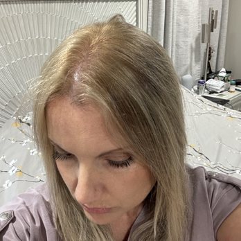 In Style Hair - And this was them trying to "fix" it. She turned the top half of my hair a different color (orange-y) than the bottom half of my hair. - Hair Salons Near Me - Orlando, Florida