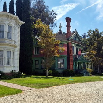 Heritage Square Museum - Main entrance and view of the houses. - Museums Near Me - Los Angeles, California