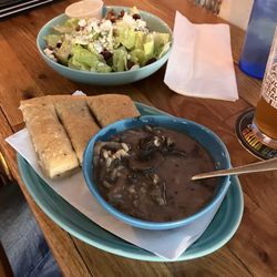 Main Street Brewery - Wild Mushroom & Rice Soup of the day with 1/2 Blue Cheese Cobb Salad