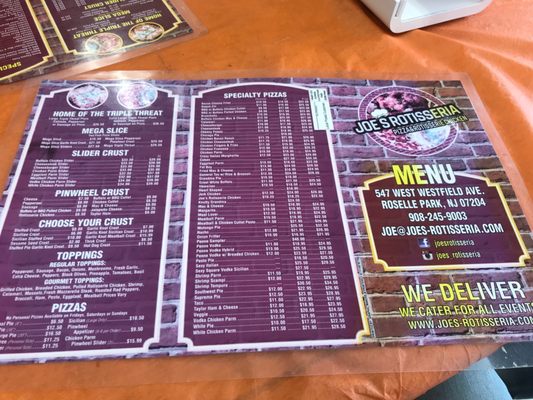 Menu photo 1 Joe's Rotisseria Roselle Park, NJ Menu photo 1 Joe's Rotisseria Roselle Park, NJ