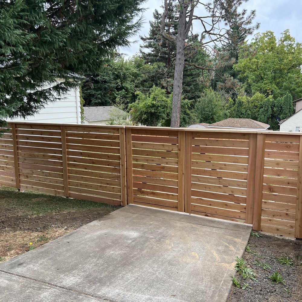 Beaverton Fencing And Landscape - Front fence with car gate. - Fences & Gates Near Me Beaverton Fencing And Landscape - Front fence with car gate. - Fences & Gates Near Me