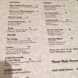 Lakeview Restaurant - Menu