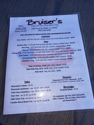 Menu photo 5 Bruiser's Slidell, LA