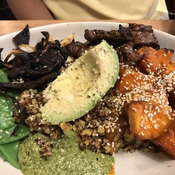 True Food Kitchen - ancient grain bowl with steak, excellent but pricy - Vegetarian Near Me - Naples, Florida