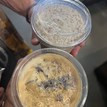 Speckled Hen Coffee - Blended mocha with Carmel and add shots Lavender honey latte with add shots - Coffee & Tea Near Me - Strasburg, Pennsylvania