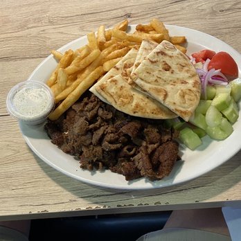Green Corner Restaurant - Gyros Combo (Chicago style) - meat a little more dry, but flavor was fabulous. - Mediterranean Near Me - Chandler, Arizona Green Corner Restaurant - Gyros Combo (Chicago style) - meat a little more dry, but flavor was fabulous. - Mediterranean Near Me - Chandler, Arizona