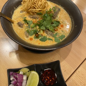 Manaao - "Khao Soi Noodle with Braised Beef" - Khao Soi Neua - Thai Near Me - Tustin, California Manaao - "Khao Soi Noodle with Braised Beef" - Khao Soi Neua - Thai Near Me - Tustin, California