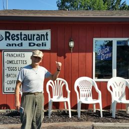 Dad at Lou's Restaurant and Deli Dad at Lou's Restaurant and Deli