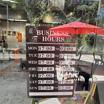 Café Little Deer - Hours sign: Open 7 to 2 daily, until 7 Friday and Saturday - Cafes Near Me - Santa Rosa, California Café Little Deer - Hours sign: Open 7 to 2 daily, until 7 Friday and Saturday - Cafes Near Me - Santa Rosa, California