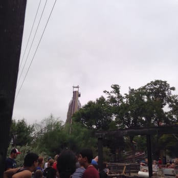 Six Flags Over Texas - The texas giants first drop as seen from sidewinder - Amusement Parks Near Me - Arlington, Texas Six Flags Over Texas - The texas giants first drop as seen from sidewinder - Amusement Parks Near Me - Arlington, Texas