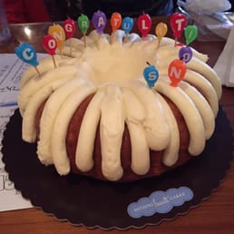 Raspberry white chocolate bundt cake-yum! (My family did the candles, not the shop) Raspberry white chocolate bundt cake-yum! (My family did the candles, not the shop)