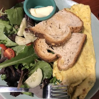 Coffee Land - Omelet with toast and salad - Coffee & Tea Near Me - Brooklyn, New York Coffee Land - Omelet with toast and salad - Coffee & Tea Near Me - Brooklyn, New York