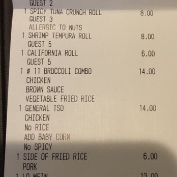 Three In One - Our receipt to prove that we were real customers. - American Near Me - Colonia, New Jersey