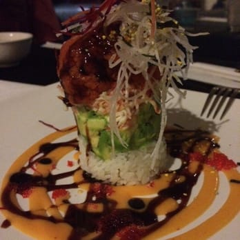 Uni Sushi - Tuna tower. It was already starting to fall over when it arrived at the table. - Sushi Bars Near Me - Plano, Texas