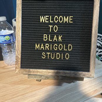 Blak Marigold Pro Studio - The sign at Blak Marigold Studio - Recording & Rehearsal Studios Near Me - Manor , Texas