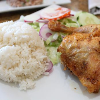 Machu Chicken - 1/4 dark chicken + rice + salad combo - Peruvian Near Me - Somerville, Massachusetts