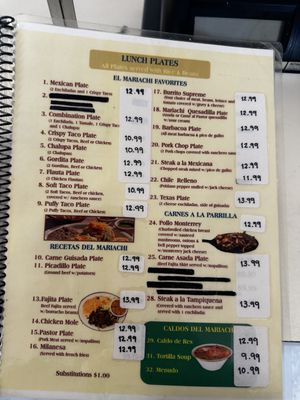 Menu photo 3 El Mariachi Loco San Antonio, TX