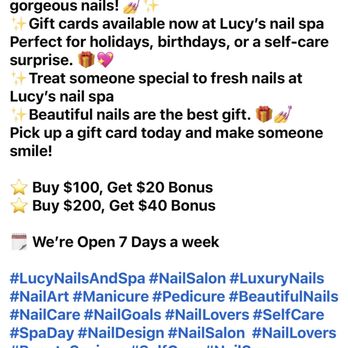 Lucy's Nails & Spa - The Christmas special no expiration date - Nail Salons Near Me - Medina, Ohio Lucy's Nails & Spa - The Christmas special no expiration date - Nail Salons Near Me - Medina, Ohio