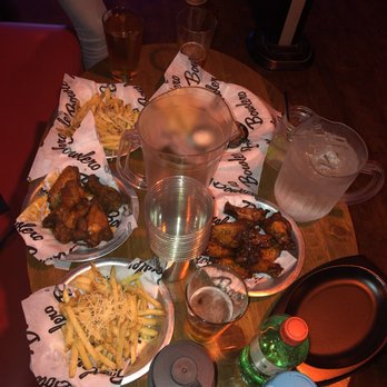 Bowlero Milpitas - The food we ordered (wings, beer, and parmesan fries) - Bowling Near Me - Milpitas, California