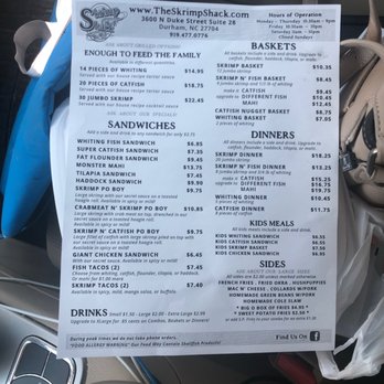 Skrimp Shack - Menu - Seafood Near Me - Durham, North Carolina Skrimp Shack - Menu - Seafood Near Me - Durham, North Carolina