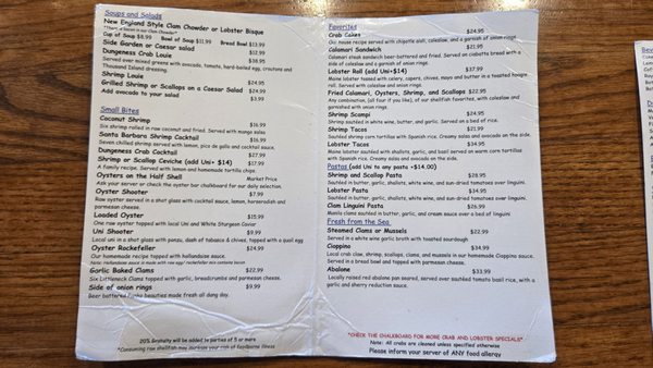 Menu photo 2 Santa Barbara Shellfish Company Santa Barbara, CA