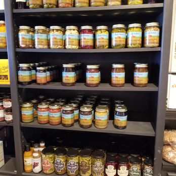 Fresh Pickens - a shelf full of jars of food - Specialty Food Near Me - Fredericksburg, Texas