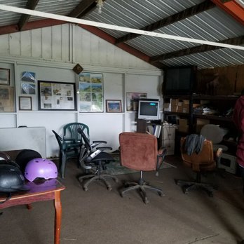 Ricochet Ridge Ranch - Inside office where u get helmet and watch video. Slightly janky - Tours Near Me - Fort Bragg, California