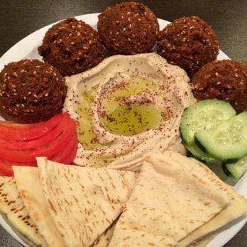 Santorini - Felafel platter with hummus, pita, salad. Superb. Best felafel texture I've ever experienced. - Greek Near Me - Las Cruces, New Mexico Santorini - Felafel platter with hummus, pita, salad. Superb. Best felafel texture I've ever experienced. - Greek Near Me - Las Cruces, New Mexico