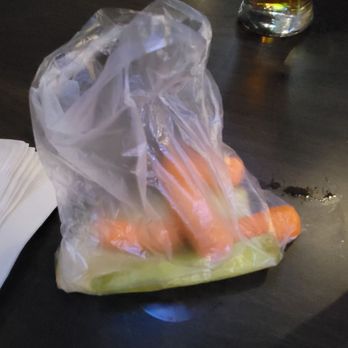 Buffalo Wild Wings - My carrots and celery brought to me in a bag 30 min AFTER I got my wings. - Chicken Wings Near Me - Tracy, California Buffalo Wild Wings - My carrots and celery brought to me in a bag 30 min AFTER I got my wings. - Chicken Wings Near Me - Tracy, California
