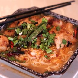 Pickled Cabbage Noodle Soup with Lamb or Fish
