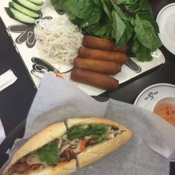 Insomnia - Lemongrass chicken sandwich with spring rolls - Coffee & Tea Near Me - Honolulu, Hawaii