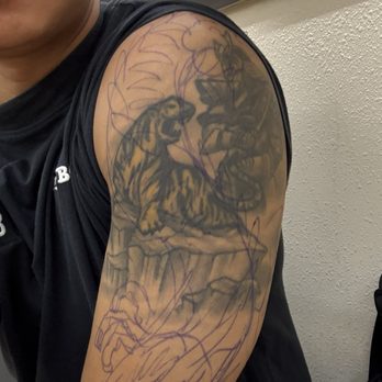 Golden Triangle Art Studio - Cover up done by Steve - Tattoo Near Me - Loma Linda , California Golden Triangle Art Studio - Cover up done by Steve - Tattoo Near Me - Loma Linda , California
