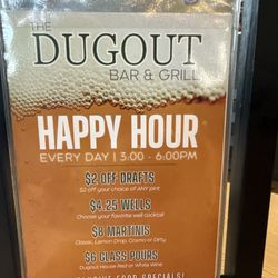 Dugout Bar & Grill - Happy hour menu photo
