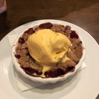 Glen Prairie - Cherry Betty dessert. Delicious natural vanilla ice cream. - Salad Near Me - Glen Ellyn, Illinois