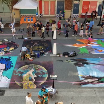 Pacific NW Chalk Fest - 2019 - From the second floor, Group of 2D's and 3D's - Festivals Near Me - Seattle, Washington Pacific NW Chalk Fest - 2019 - From the second floor, Group of 2D's and 3D's - Festivals Near Me - Seattle, Washington