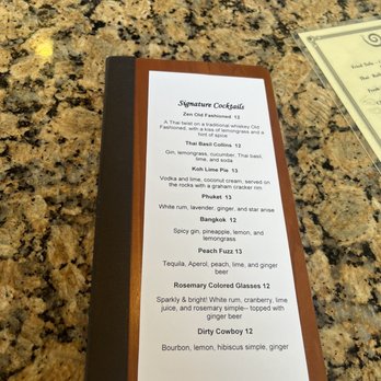 Zen Bistro - SPECIALITY DRINKS !! - Thai Near Me - Daytona Beach, Florida