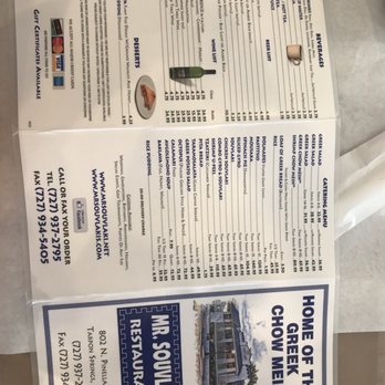 Mr Souvlaki - Menu - Greek Near Me - Tarpon Springs, Florida