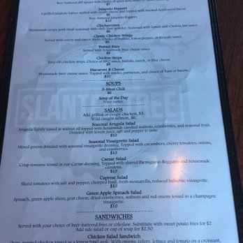Slanted Tree Kitchen & Taproom - Menu 10/14/17 - Burgers Near Me - Fairfield, California