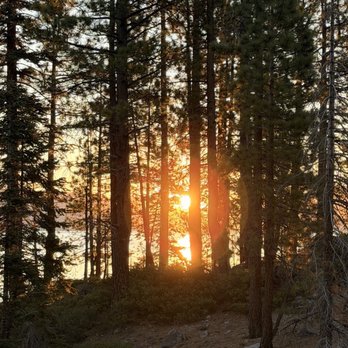 Eagle Point Campground - Sunrise from #46 - Campgrounds Near Me - South Lake Tahoe, California Eagle Point Campground - Sunrise from #46 - Campgrounds Near Me - South Lake Tahoe, California