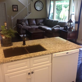 Rock-It Surfaces - The Giallo Santo granite with the Silblanco sink - Countertop Installation Near Me - San Marcos, California Rock-It Surfaces - The Giallo Santo granite with the Silblanco sink - Countertop Installation Near Me - San Marcos, California