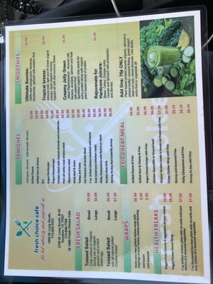 Menu photo 1 Fresh Choice Cafe Houston, TX Menu photo 1 Fresh Choice Cafe Houston, TX