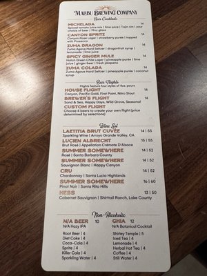 Menu photo 6 Malibu Brewing Malibu, CA Menu photo 6 Malibu Brewing Malibu, CA