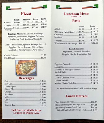 Menu photo 2 A D's Pizzeria Restaurant & Lounge Windsor Locks, CT