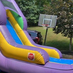Castle bounce house had a inside basketball/ bounce house court, and waterslide. Castle bounce house had a inside basketball/ bounce house court, and waterslide.