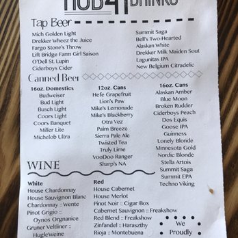 Hub 41 - Drink menu - Bars Near Me - Detroit Lakes, Minnesota
