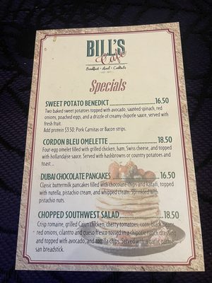 Menu photo 4 Bill's Café Pleasanton, CA Menu photo 4 Bill's Café Pleasanton, CA