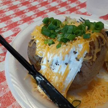 Hog Wild Pit Bar-B-Q - Loaded baked potato - Fast Food Near Me - Omaha, Nebraska Hog Wild Pit Bar-B-Q - Loaded baked potato - Fast Food Near Me - Omaha, Nebraska