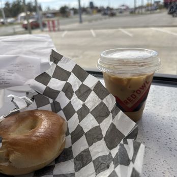Red Owl Coffee Company - Plain Bagel with Cream Cheese and a Small Dosta Double - Coffee & Tea Near Me - Orange Park, Florida Red Owl Coffee Company - Plain Bagel with Cream Cheese and a Small Dosta Double - Coffee & Tea Near Me - Orange Park, Florida